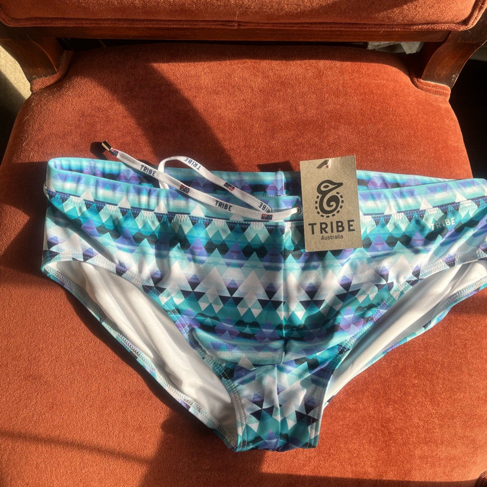 Tribe Multicolor Geometric Men’s swim brief